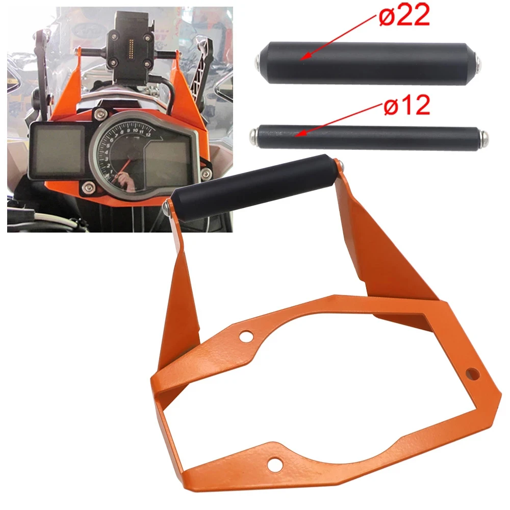 

Motorcycle Stand Holder Phone Mobile Phone GPS Plate Bracket For 1050 1090 1190 Adventure ADV