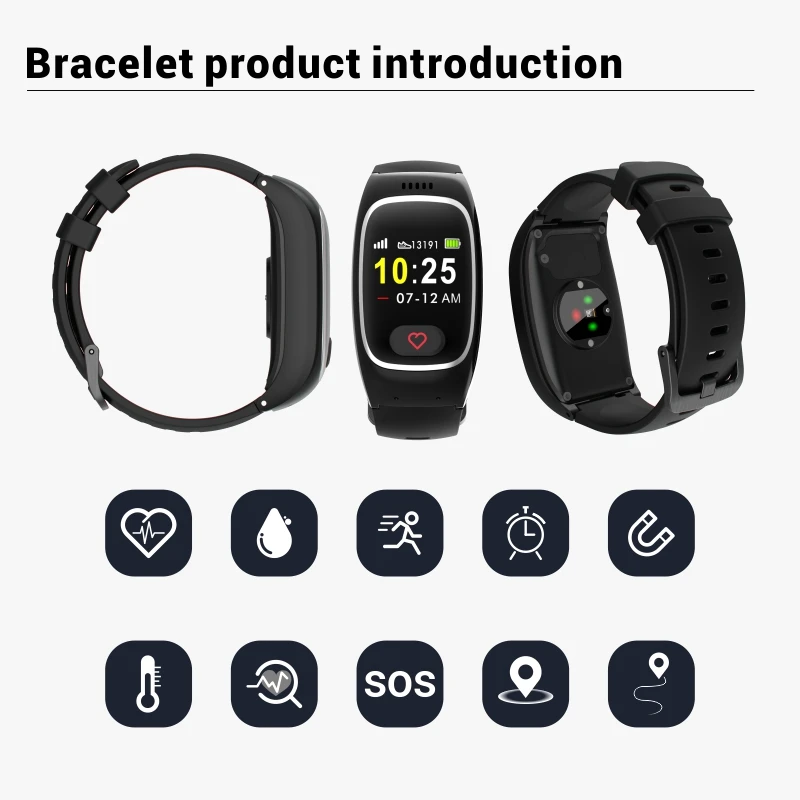smart bracket watch ODM 4G L16 Pedometer health care SOS Call GPS Location Tracker smartwatch for elderly