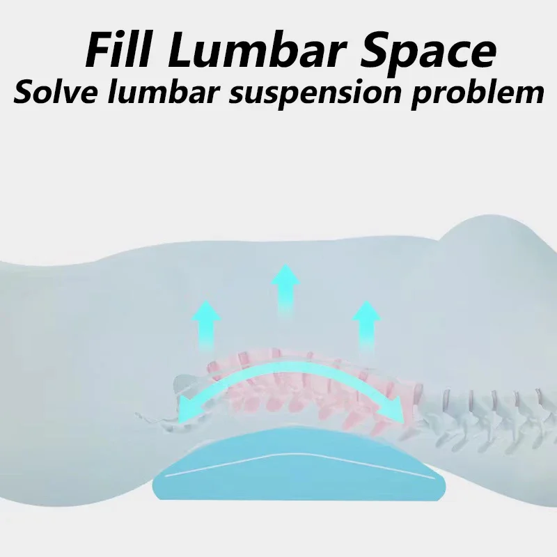 Back Pain Relieve Bed Back Pillow Lumbar Traction Cushion Waist Support Pillow for Good Sleeping 3
