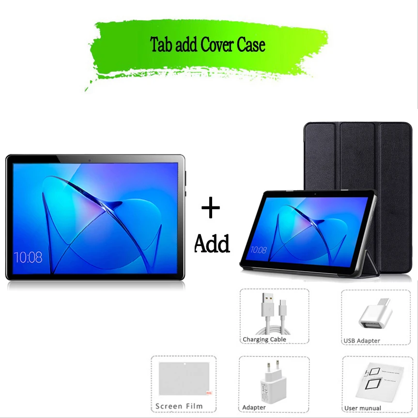 thumbnail image 1 of TABLET Tableta de 10,1 pulgadas Tableta Android 9.0 4 GB RAM 64 GB ROM Teléfono móvil 3G 4G Llamada Octa Core 8 CPU Aceleración IA Batería de 5000 mAh, 1 of 5