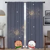 Bubu and Dudu Elegant Room Curtains for Living Room Blackout Curtains 2 Pieces Halloween Decoration Partition Shades Curtain 1