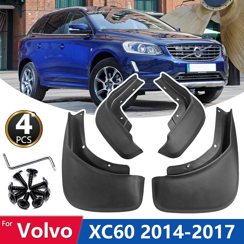 

Mudflaps For Volvo XC60 XC 60 2014 2015 2016 2017 Mudguards Mud Flaps Splash Guards Front Rear Wheels Fender Car Accessories