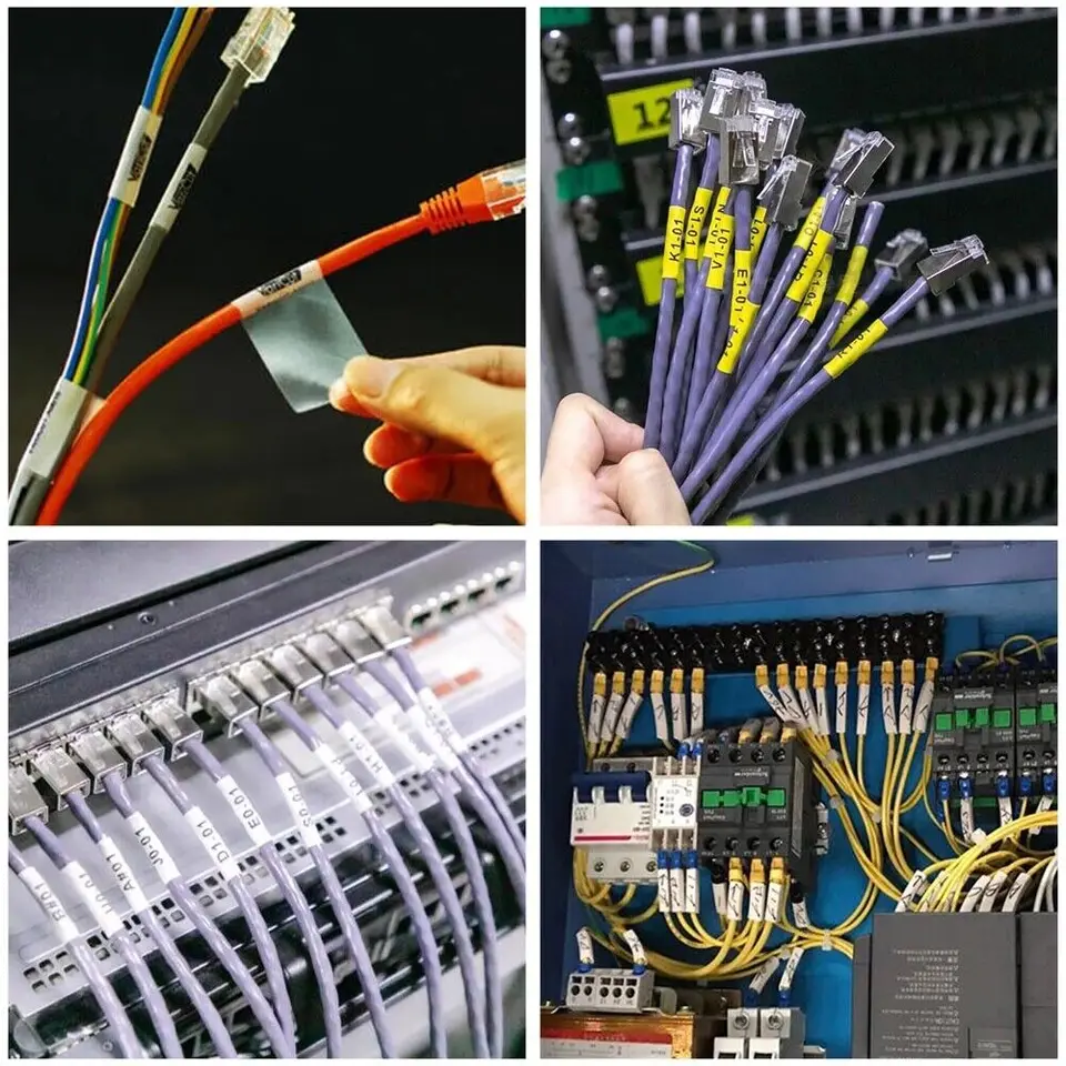 Brady Autêntico (M21-750-427) Envoltório De Fio Autolaminado Para Painéis De Controle E Elétricos, Cabo Datacom, Preto Em Branco - Para Impressoras M210, M210-LAB, M211, BMP21-PLUS E BMP21-LAB, 0,75 - Foto 9