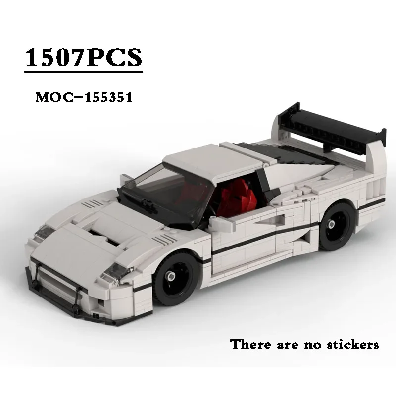 

Free Walking Style 10248 F40 Compatible MOC-155351 Sports Car 1507 PCS Assembly Building Block Toy Model DIY Kids Gift Gifts