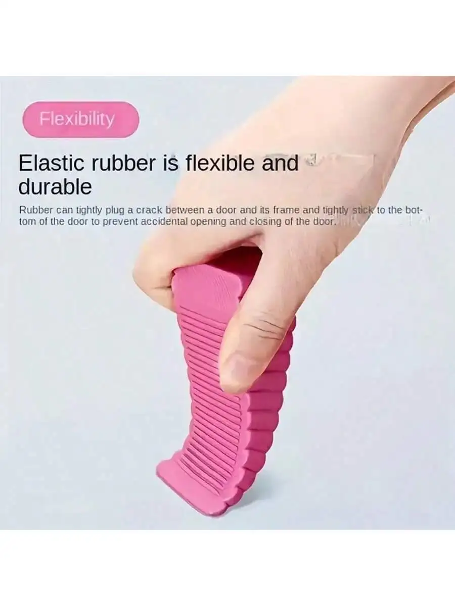 1pc Door Bottom Stop Door Wedge Windproof Fixed Rubber For Gap Up To 1.1" door stopper