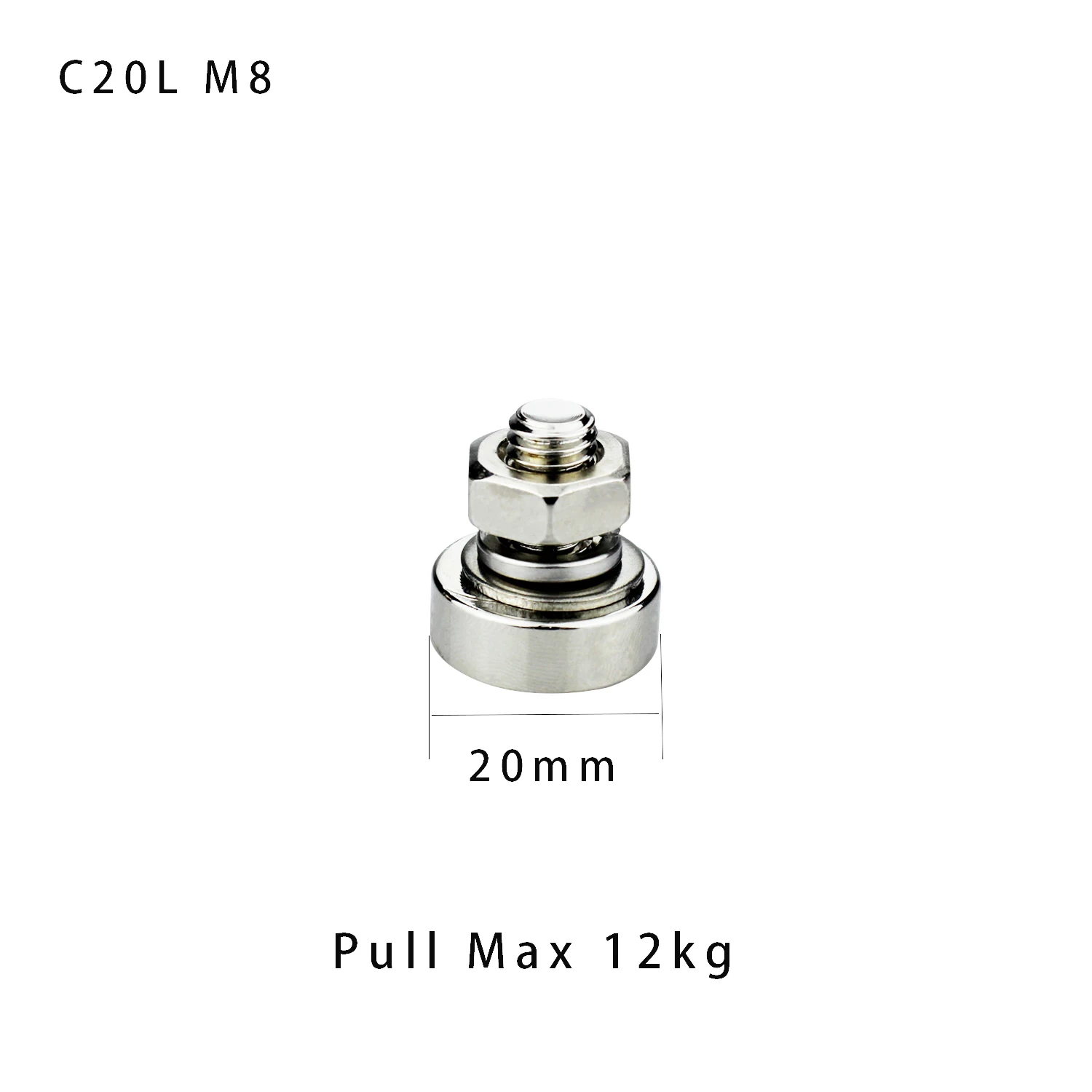 High-Strength Rare Earth NdFeB Magnet with External Thread for Secure Fixing and Salvage