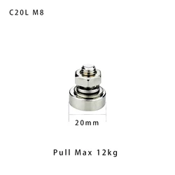 High - Strength Rare Earth NdFeB Magnet with External Thread for Secure Fixing and Salvage (C20L long screw M8)