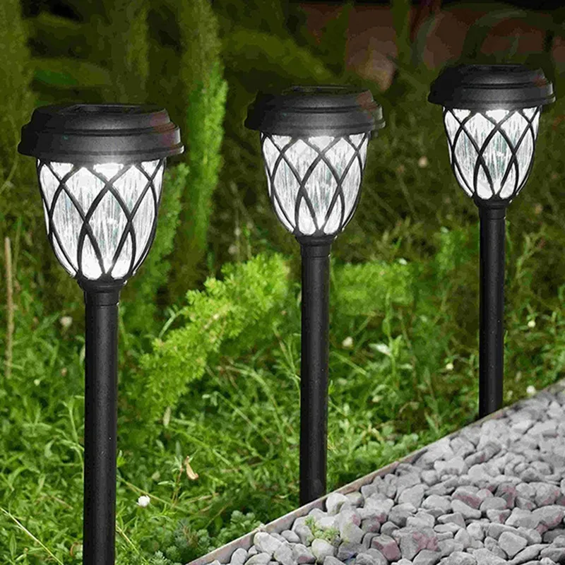 

Solar Powered Lights Pathway LED Outdoor Lamp Waterproof Garden Lawn Lantern Light Landscape Decorative Lighting for Patio Yard
