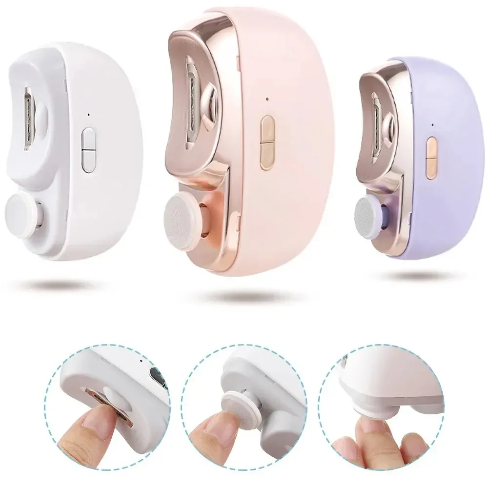 2 In 1 Electric Nail Trimmer Anti Splash Design Baby Adult Finger Toe Nail Clipper Manicure Pedicure Tools For Thick Nails 1