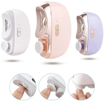 2 In 1 Electric Nail Trimmer Anti Splash Design Baby Adult Finger Toe Nail Clipper Manicure Pedicure Tools For Thick Nails 1