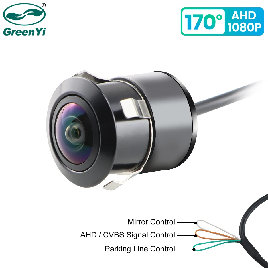 

Автомобильная камера заднего вида GreenYi AHD1080P с углом обзора 170 ° и функцией ночного видения