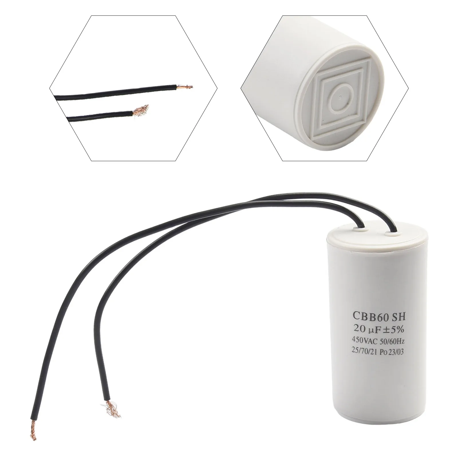 

Metallized Polypropylene Film CBB60 Run Capacitor 450V AC 20uf Reliable Insulation and Safe Explosion proof Devices