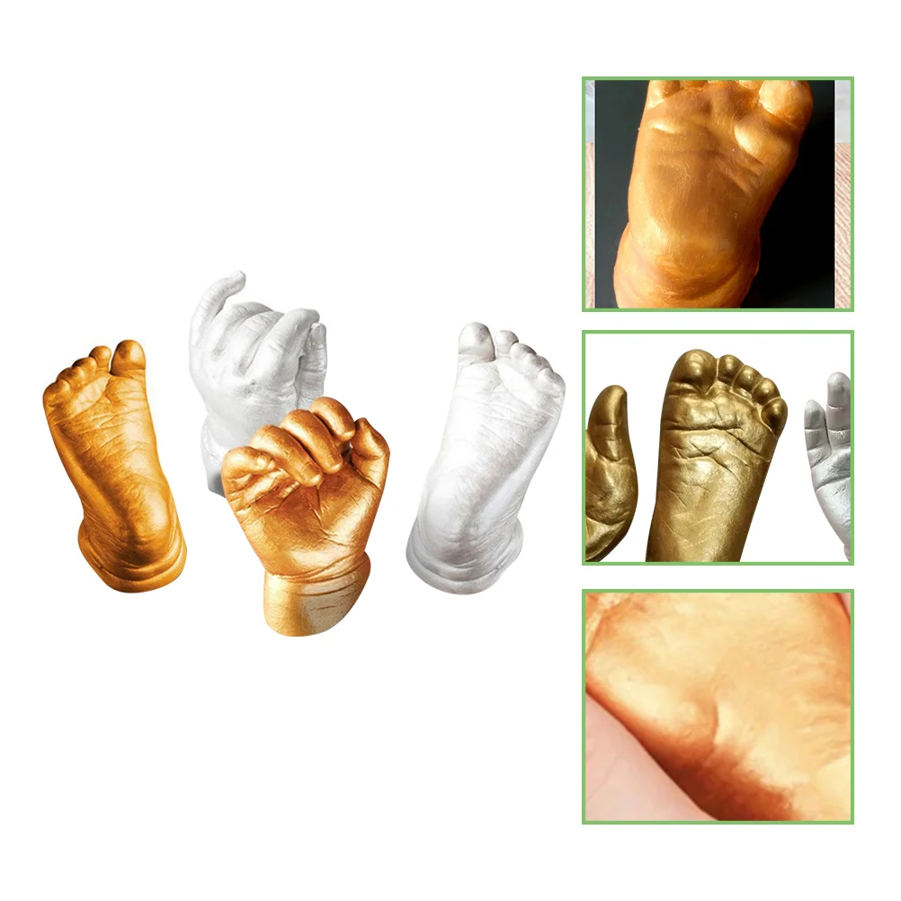 Suit 1 Set Keepsake Hand Casting Kit Plaster Hand Moldings Casting Kit Foot Molding First Birthday