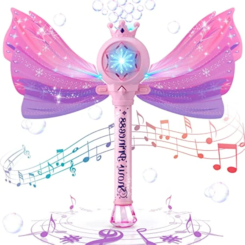 여아용 버블 완드 라이트 업 스릴 LED 사운드 효과 파티, 생일 버블 머신, 용 장난감, 여아용 선물