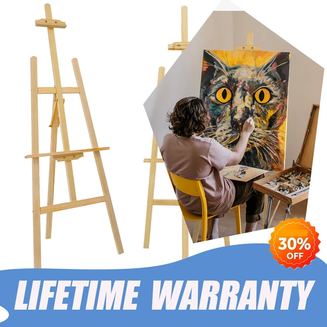 Easy Wood Adjustable Artist Easel for Painting Adult wedding Display Exhibition canvas Height 1.75 m Easy Assembly 1