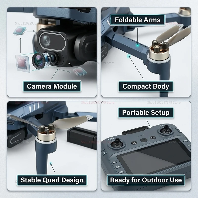 Nuovo Drone GT8 Pieghevole con Evitamento Ostacoli, GPS, WIFI, Telecamera HD 8K, GPS Professionale e Doppia Fotocamera - Image 3