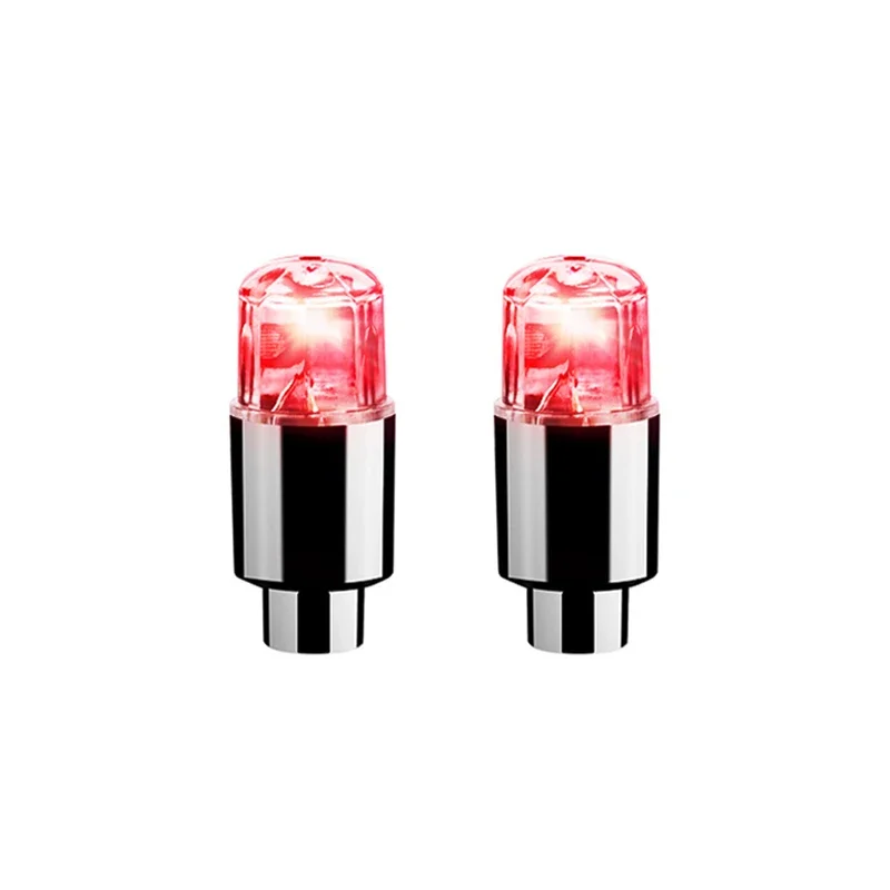 Set of 4 Vibrant LED Wheel Lights for Tire Valve Caps - Neon Light Covers for Vehicles and Bicycles