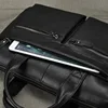 Men's Business Briefcase Fit 15" PC Genuine Leather Handbag Real Leather Male Laptop Handbag A4 Office Man Crossbody Bag 5
