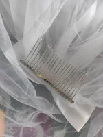 Real Image Bridal Prom Veils With Bow Vestido De Noiva Longo Wedding Veil Ivory White Veil With Free Comb - Image 4