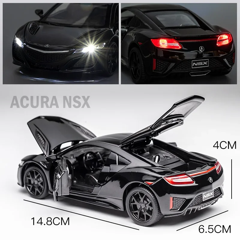 New 1:32 Acura NSX Alloy Sports Car Model Diecast & Toy Vehicles Metal Super Car Model Simulation Sound Light Toy Gift 2