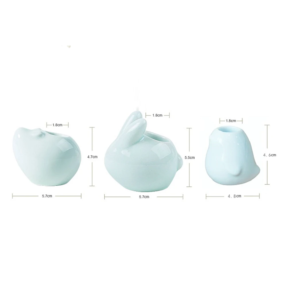 Decorative Ceramic Toothbrush Holder Sandstone Creative Toothbrush Holder Mini Animal Ornaments Bathroom Decoration Accessories