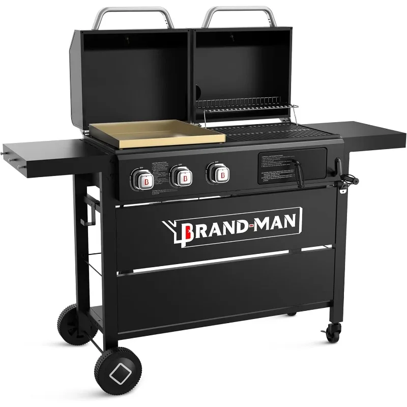 Dual Fuel Propane Gas and Charcoal Grill Combo