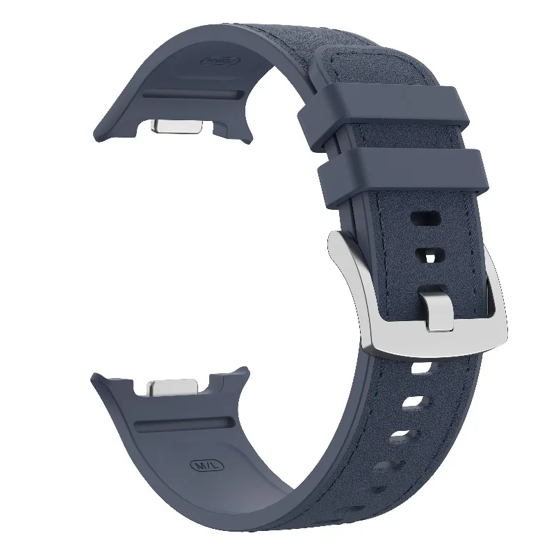 Leather-Like Silicone Fashion Versatile Waterproof Watch Strap