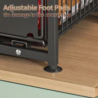 Adjustable Height Household Cabinet Basket, Double Drawers, Sliding Sink Storage Rack, Space Saving Kitchen Storage Rack 4
