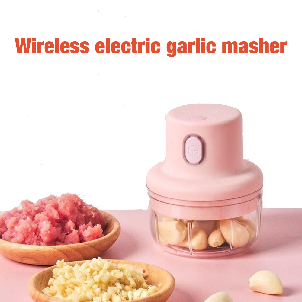 Electric Garlic Press Mini Meat Grinder Juicer Household Fruit Vegetable  Chopper Mixer Food Processor Kitchen Tools