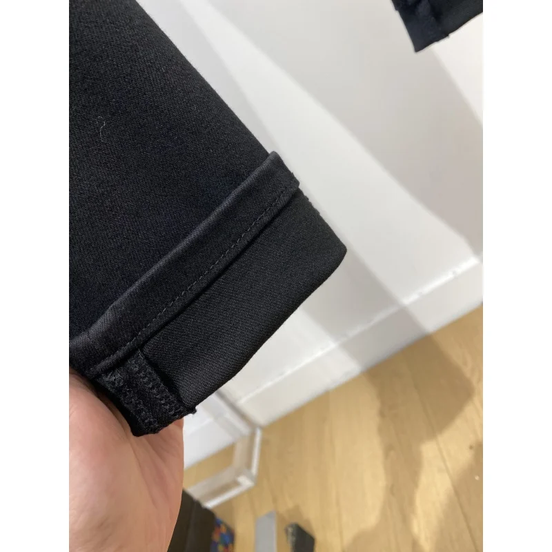 Light luxury jeans, men's black trend, simple and slim fit, small straight tube, high-end quality men's casual fashion pants