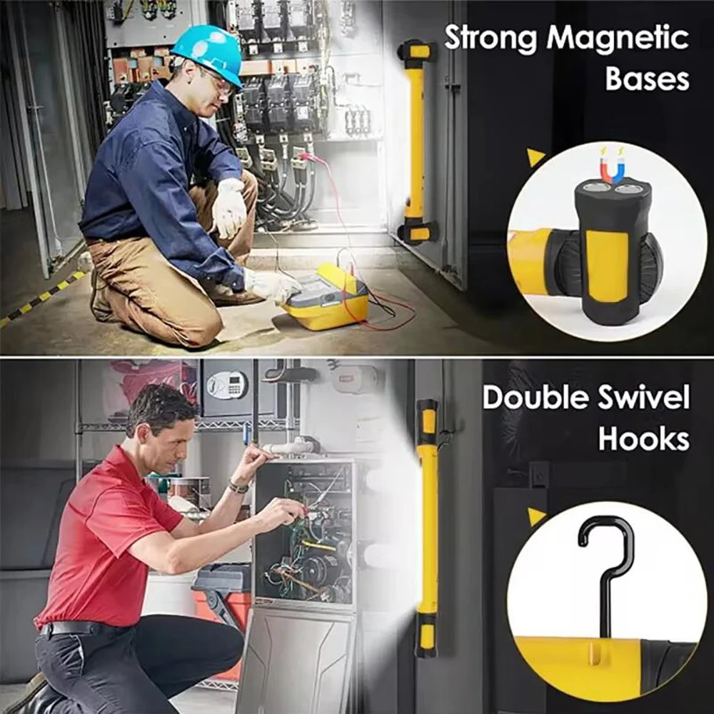 Super Bright Magnetic Work Light Built-in 5200mAh Rechargeable Battery Underhood Work Lamp Bar for Car Repair Outdoor lighting portable work lights portable work light