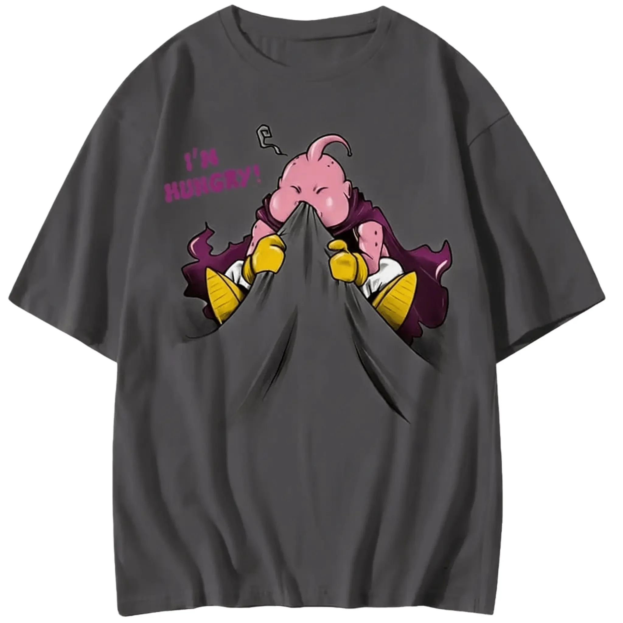 2026 Sommer Dragon Ball Majin Buu Vintage Anime T-Shirt Herren Reine Baumwolle Lässiges Lockeres Sport-Alltags-Oberteil – Detail 4