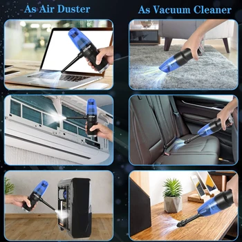 Electric Air Blower MINI Car Vacuum Cleaner Cordless Air Duster for Keyboard Computer Cleaning Scraps for