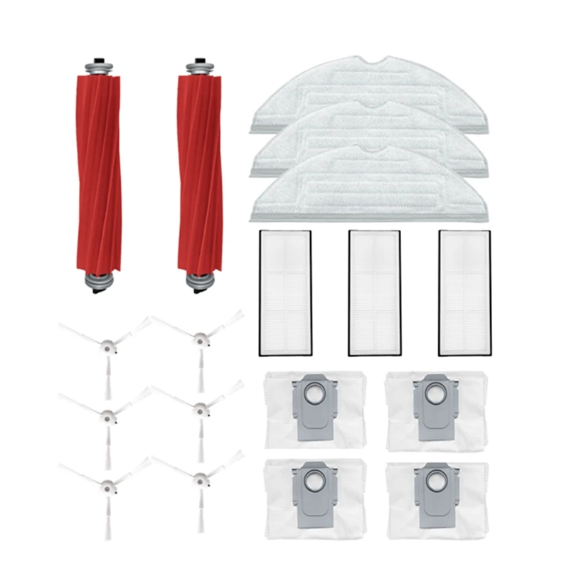 

For Roborock S7 Maxv Ultra, S7 Pro Ultra Robot Vacuum Cleaner Spare Parts Main Side Brush Mop Cloth Dust Bag Hepa Filter