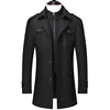 Men's Autumn/Winter Business Woolen Overcoat Fashionable Double Collar Anti-Cold Cashmere Jacket Cross-Border Woolen Coat