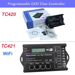 DC12V 24V Programmable 5CH RGB Strip Light LED time wifi Controller dimmer TC420 TC421 used in aquariums, fish tank, plant grow