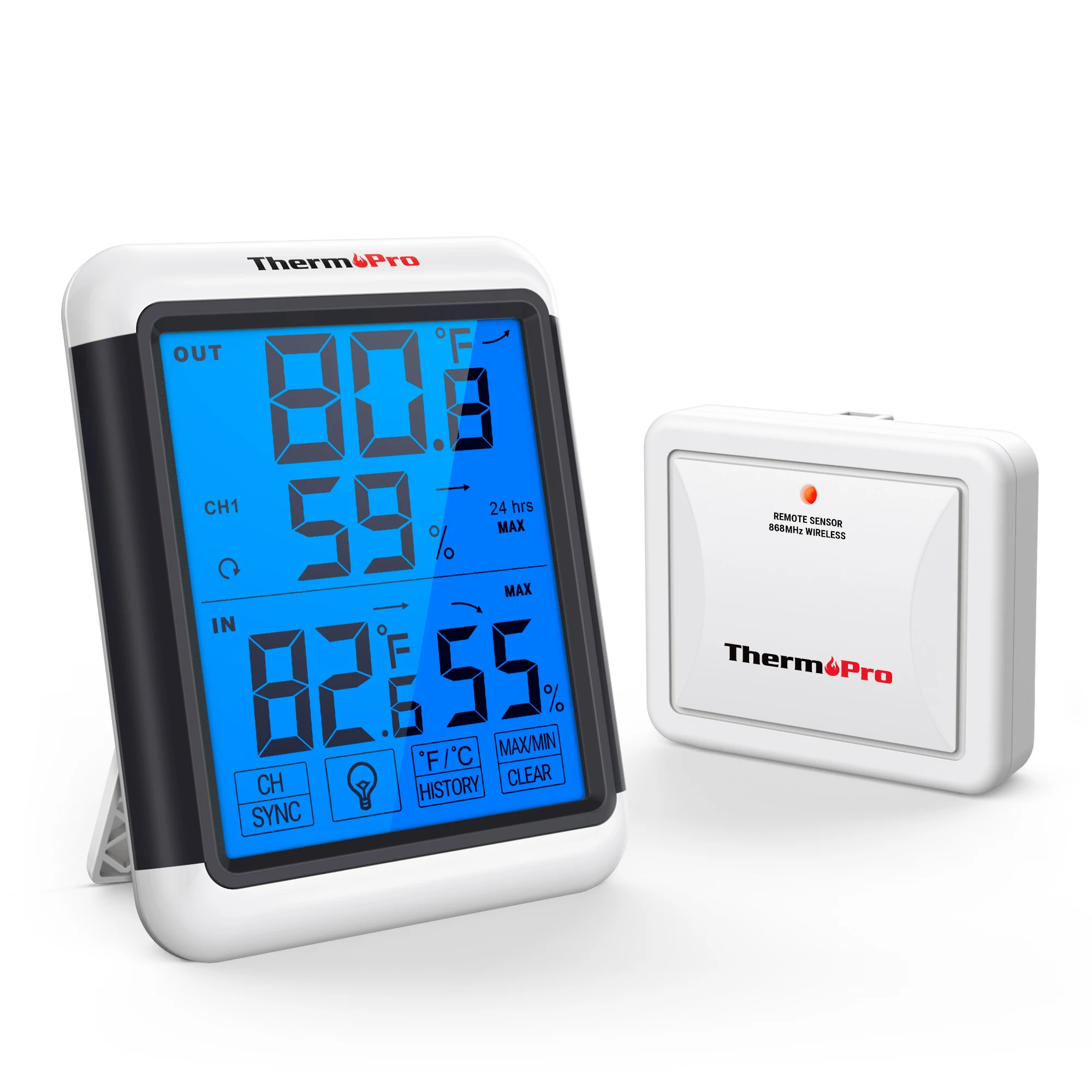 ThermoPro TP55 Digital Thermometer Hygrometer Indoor Weather Station For  Home Backlight Room Thermometer Touch Screen - AliExpress