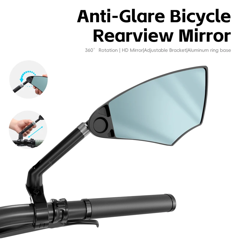 Premium Anti-Glare Wide Angle Telescopic Bicycle Rearview Mirror