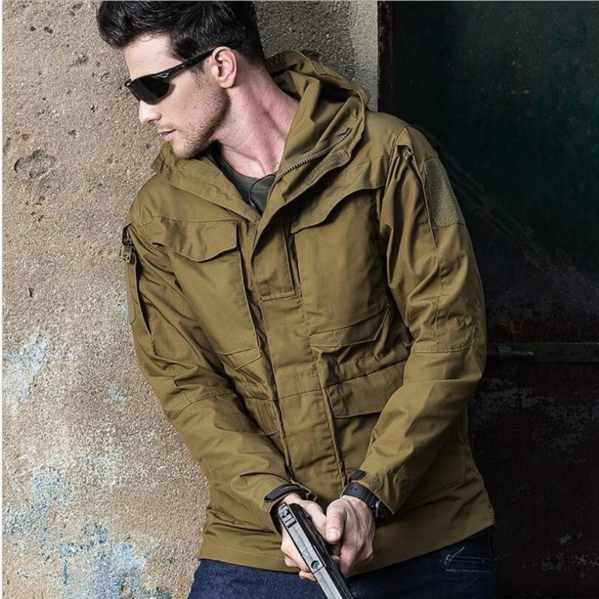 

M65 Uk Us Men Autumn Hiking Military Hunting Clothes Tactical Hoodie Field Jacket Windbreaker Waterproof Jackets