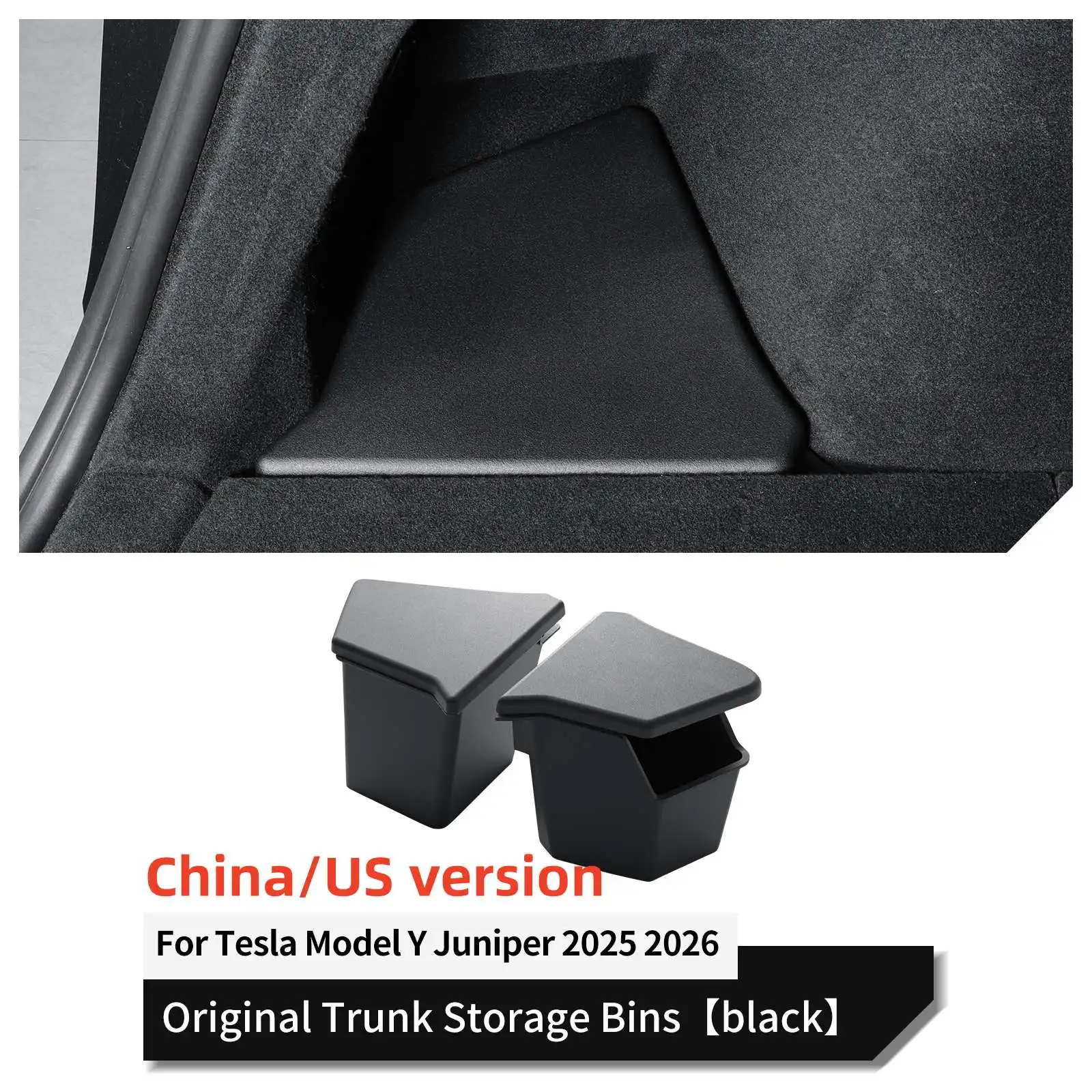BPQYSBLD Organisateur Coffre Latéral Tesla Model Y Juniper 2025-2026 – Boîte Rangement TPE Sur Mesure Avec Couvercle
