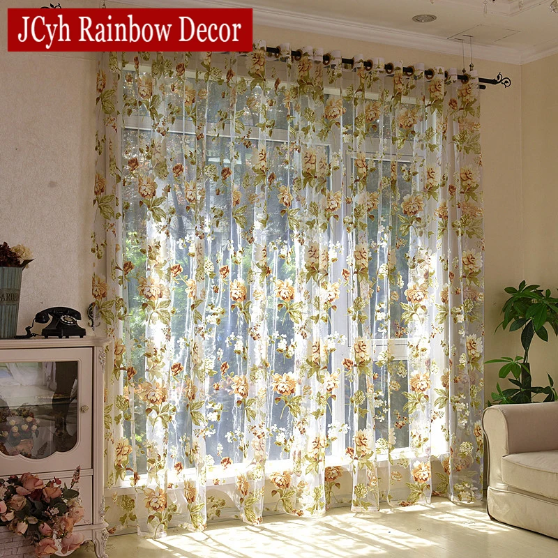 Sheer curtains window curtains decor curtains floral tulle curtains for living room purple sheer curtains for children bedroom door short kitchen window kids drapes