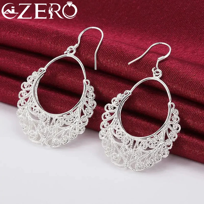 Boucle D'oreille Ancienne En Argent Massif 925 - Occasion - Style Boucle Classique