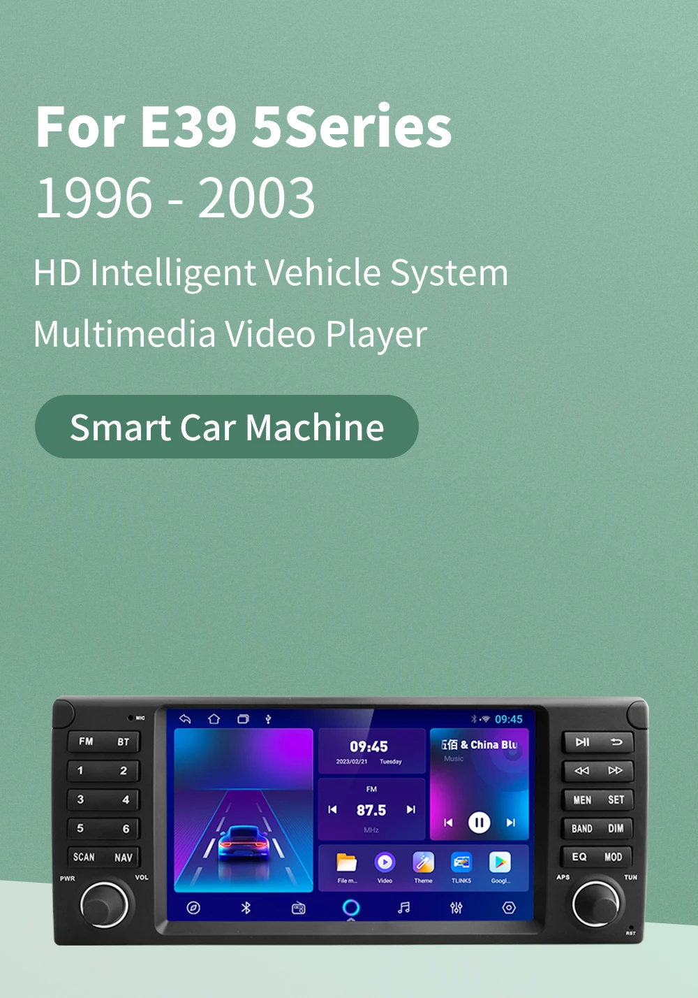 Se16cb4167299486b93943dd94b202039V Kapud Android 10 Car Multimedia 8" For BMW E39 M5 1997-2003 CarPlay AUTO SWC GPS Navigation System Stereo Radio BT Wifi DSP