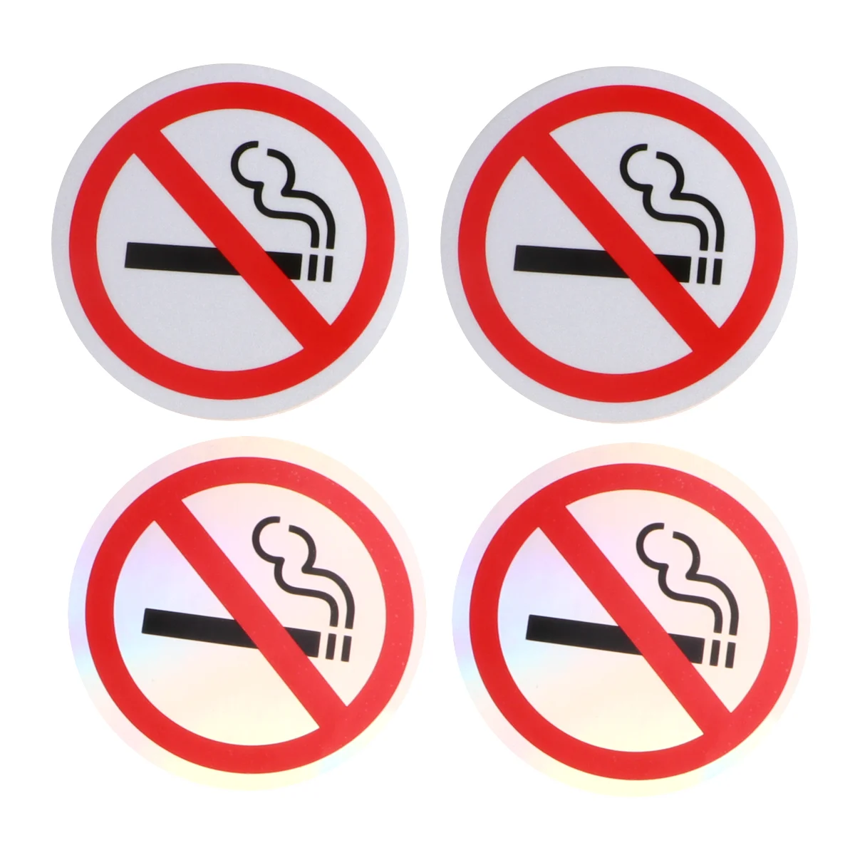 

4 Pcs Decal Stickers Car No Smoking Logo Reflective Warning Sign for Vehicles inside The