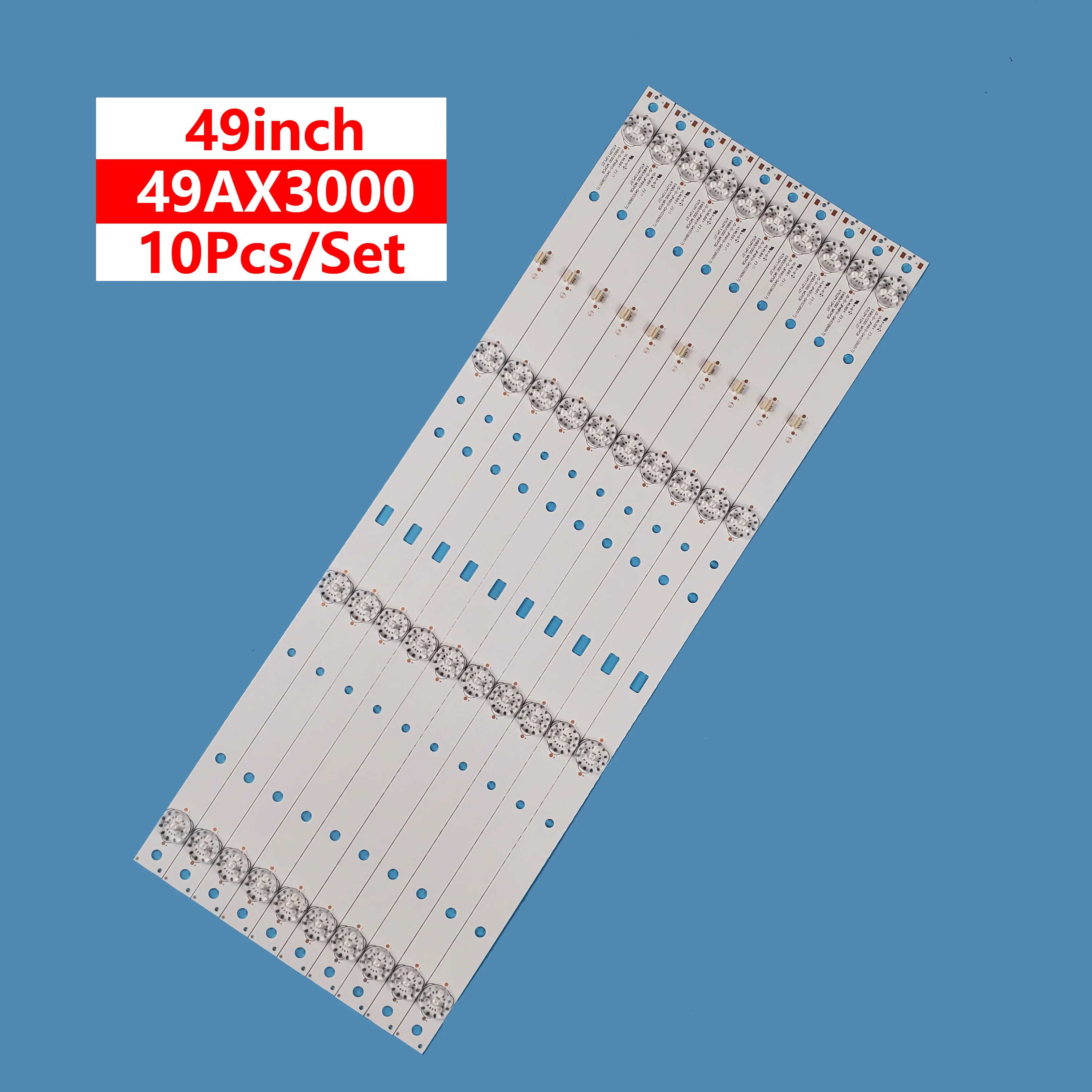 Manufactures LED TV Backlight 49 inch JS-D-JP4910-041EC(60517) for Rowa 49AX3000 E49DU1000 MS-L B L1056 V2 LCD Replace LEDs Bar new 10pcs lot for 49 lcd tv akai ms l b l1056 v2 r72 49d04 001 lehua 49ax3000 js d jp4910 041ec 60517 e49du1000 du49 1000