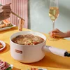1.8L 2.5L Electric Cooking Pot Integrated Long Handle Pot Ceramic Non-Stick Pot Household Electric Frying Pan With Steamer 220V 1
