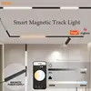 Smart Magnet Track Light System, Tuya Zigbee Dimmable LED Spotlight Adjustable Magnetic Rail Lamp Lighting for Living Room Black 1