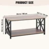 40" Farmhouse Coffee Table, Rectangle Coffee Table with Open Storage Compartment 5