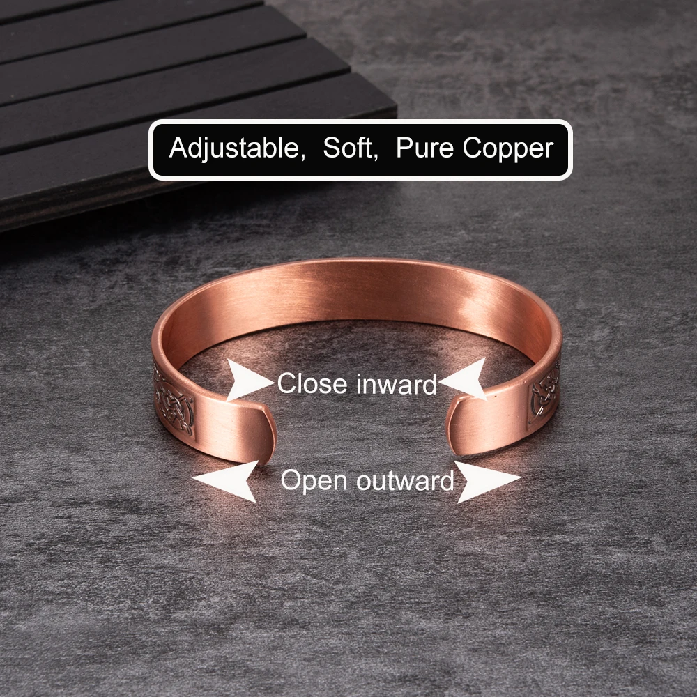 Bracciale Magnetico MagnetRX In Rame Puro - Design Aperto Regolabile