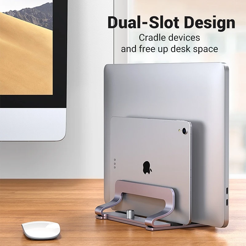 Office Vertical Laptop Stand Holder Foldable Aluminum Notebook Stand Laptop Tablet Stand Support For Macbook Air Pro PC 17 inch